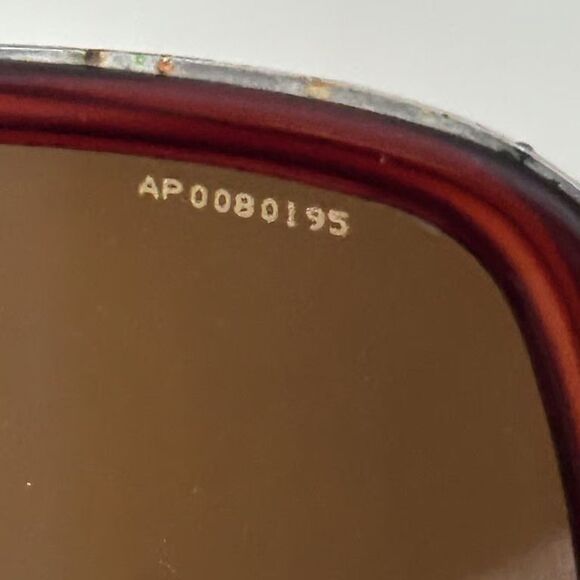 Prada Sport SPS 08E Sunglasses Brown Tortoise Gunmetal Rectangular Wrap Italy main image 9